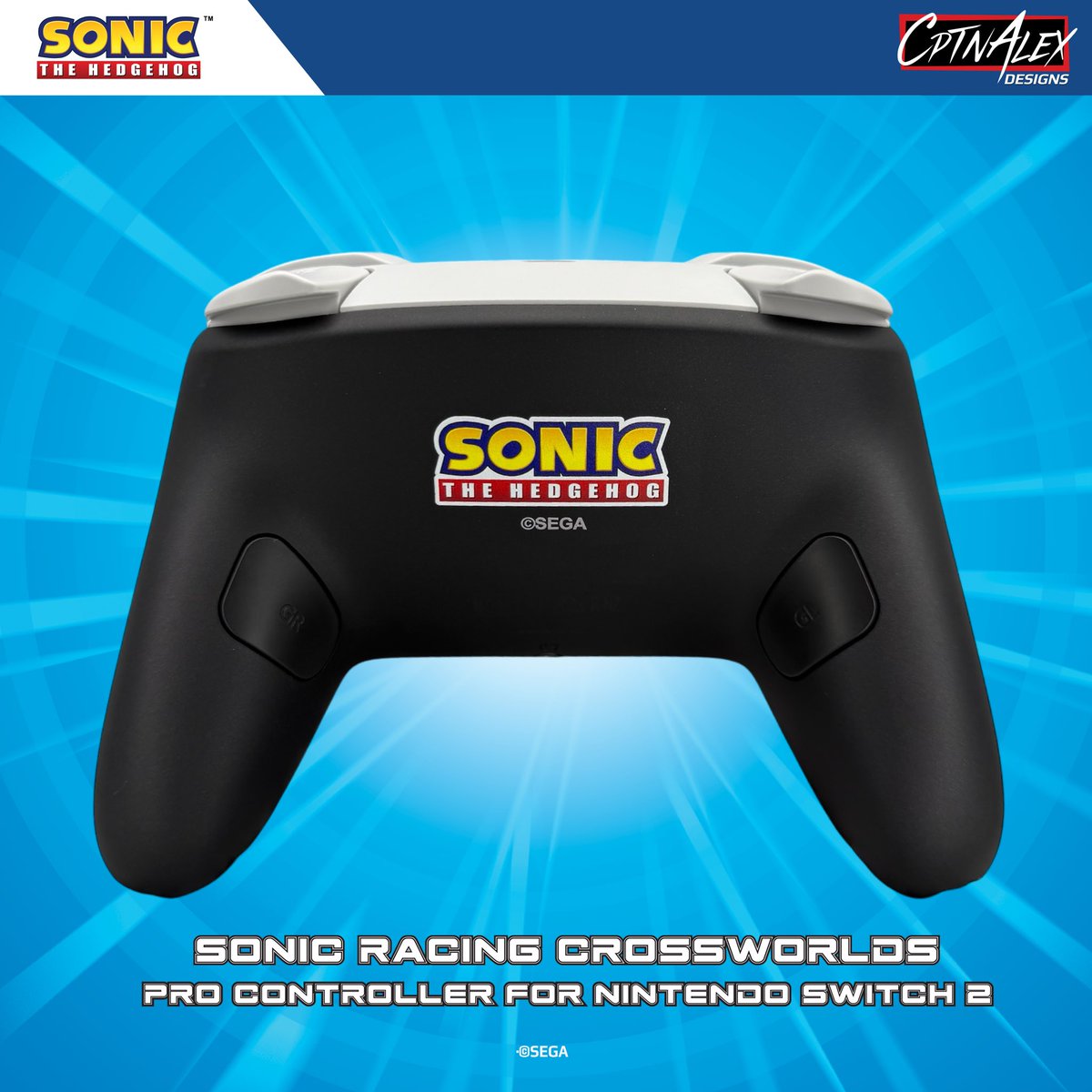 The race is on! Our Special Edition Sonic Racing CrossWorlds Nintendo Switch Pro Controller 2 is now available exclusively on CptnAlex.com - plus, grab the exclusive matching case! Race on over and check out the collection, and stay tuned for even more new Sonic