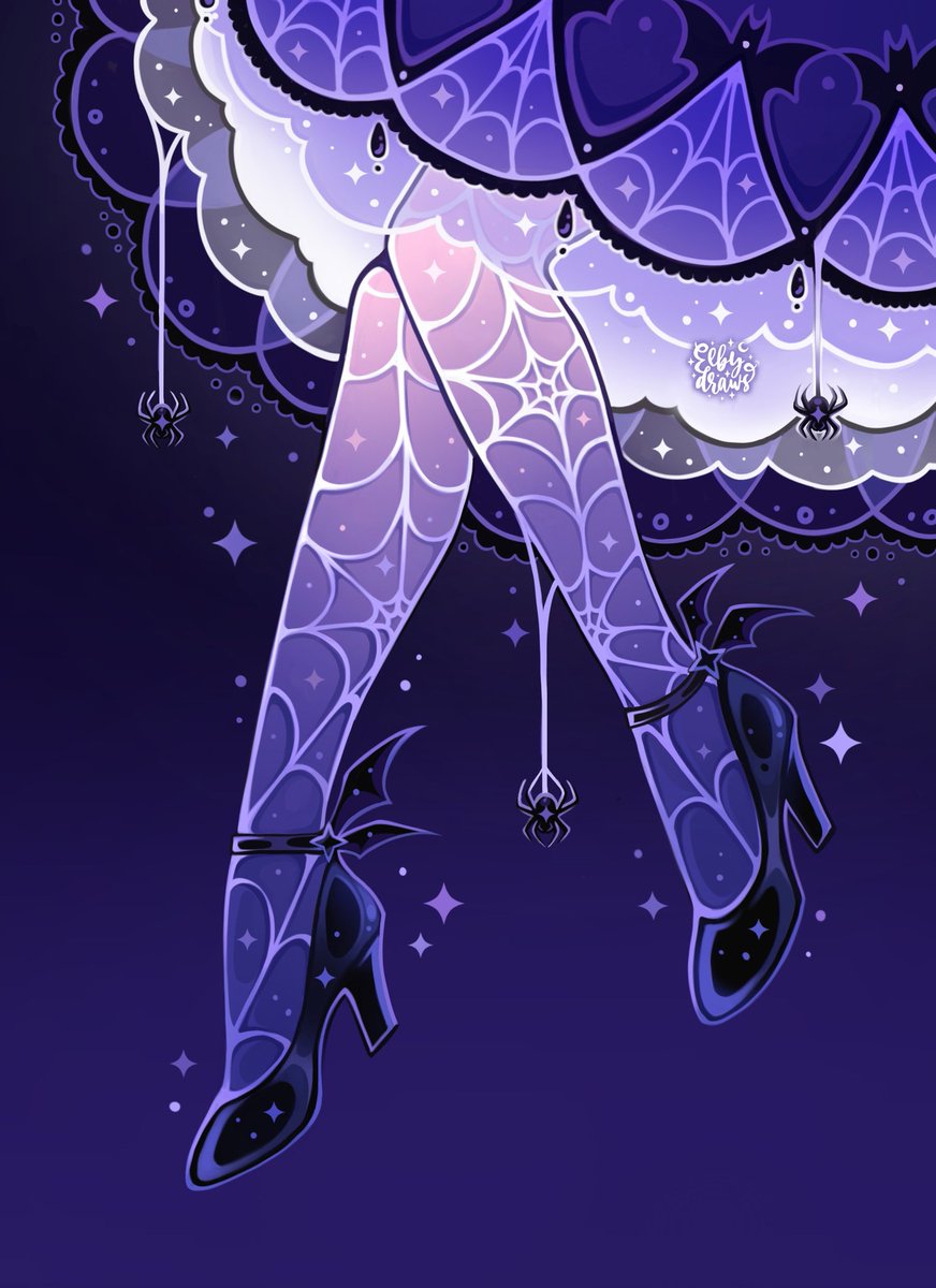 Spooky fashion 🦇🎃👻
🕷️ Spider web stockings🕸✨️