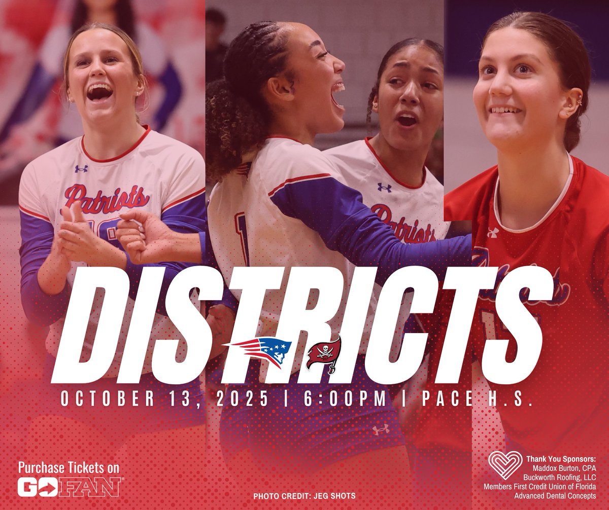 🎉🏐 Come &amp; cheer for your #LadyPatriots tonight at home as we face off against the Raiders in the District Tournament – 1st Round Matchup!

Let’s pack the stands and show our Patriot pride! 💙❤️

🎟️ Tickets available ONLY on GoFan – grab yours now!

📸Photo credits: jeg__shots