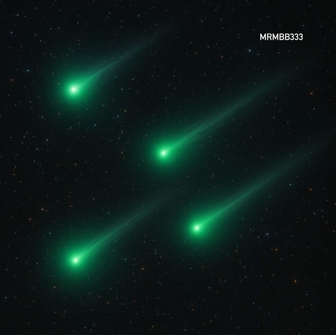 MrMBB333's tweet image. 🚨 NEW DEVELOPMENT ABOVE US
Last week there were THREE.
Now there are FOUR.
The interstellar traveler 3I/ATLAS has joined the green parade streaking across our skies.
Four emerald comets glowing at once…
The question isn’t how — it’s WHY NOW.
#MrMBB333 #3IATLAS #GreenComets