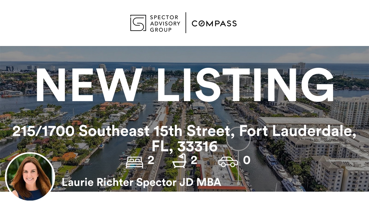 FLLProperties's tweet image. 🛌 2 🛀 2
📍 215/1700 Southeast 15th Street, Fort Lauderdale, FL, 33316

My latest listing.
Real Estate Associate 3335583
rma.reviews/6c01srjaap8h

...
#realestate #Compass #CompassFlorida #SpectorAdvisoryGroup