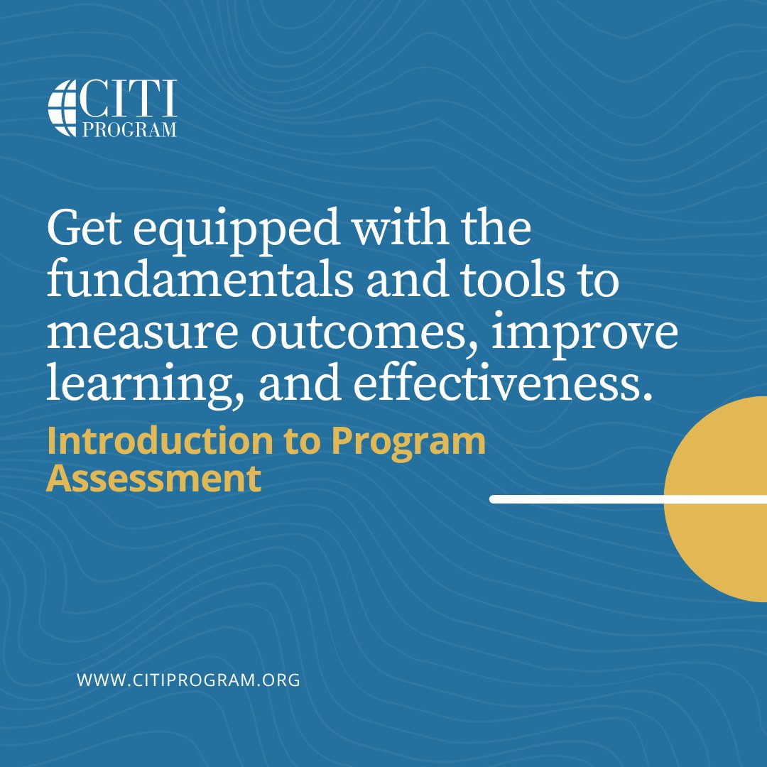 citiprogram's tweet photo. Our new "Introduction to Program Assessment" course is designed for faculty, staff, and administrators who want to better understand how to assess academic and co-curricular programs.
#ProgramAssessment #HigherEducation