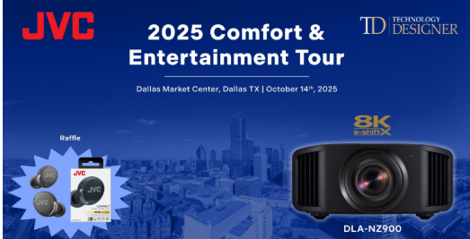 TechnologyDesi2's tweet image. @JVC_USA  Projectors is raffling off JVC Wireless Noise Canceling Earbuds at the 2025 Comfort and Entertainment Tour in Dallas starting tomorrow, October 14th. Stop by and see JVC's DLA-NZ900 8K Projector. Are you attending?
f.mtr.cool/jmqgspxssb 
#TechnologyDesigner #AVTweeps