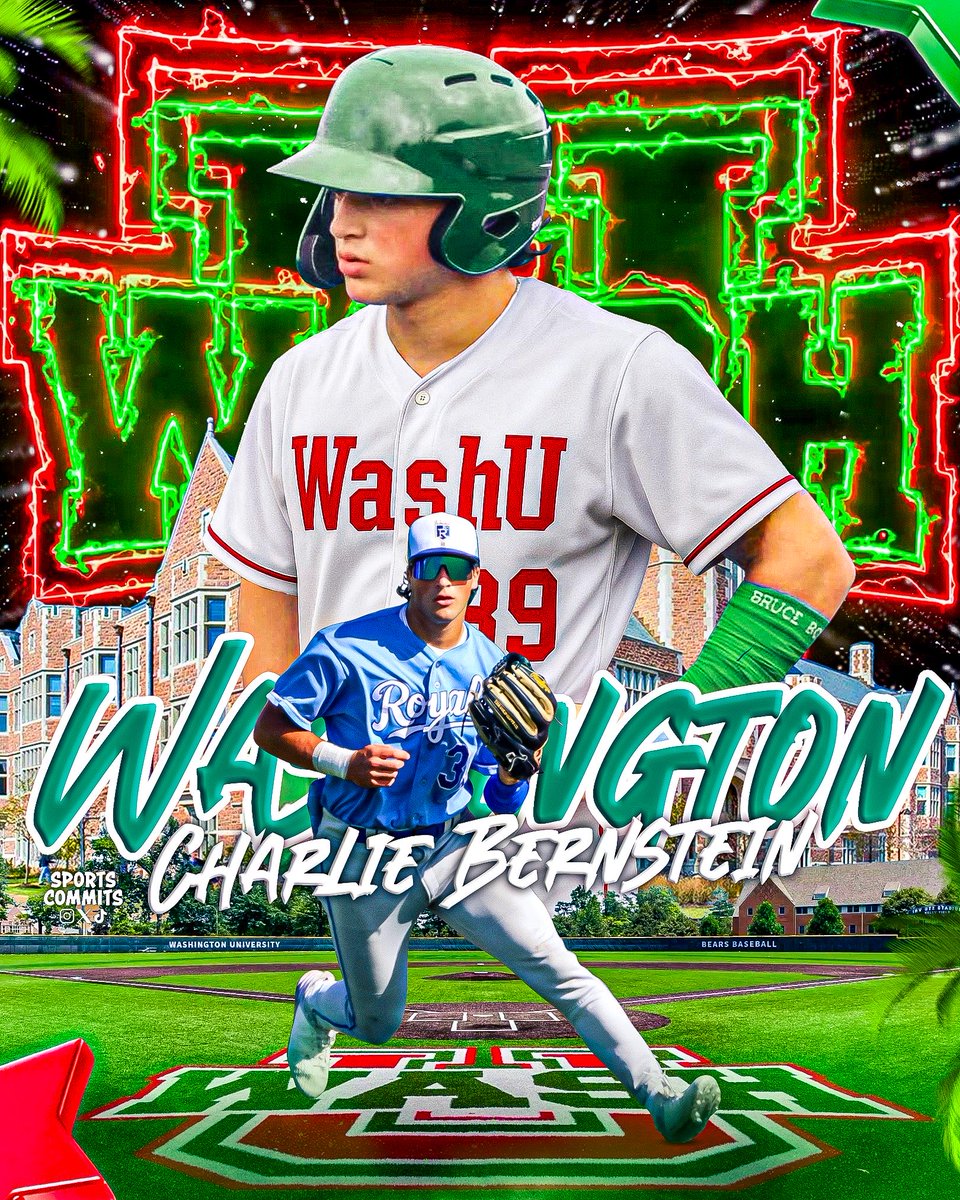 CharlieB__07's tweet image. I am very grateful to announce my commitment to WashU! It has been my dream to play baseball at a school like WashU, and I am thankful for all of my teammates, coaches, friends, and family who have supported me. Thank you to Coach Bloom for this opportunity. Go 
Bears 🐻 💚 ❤️