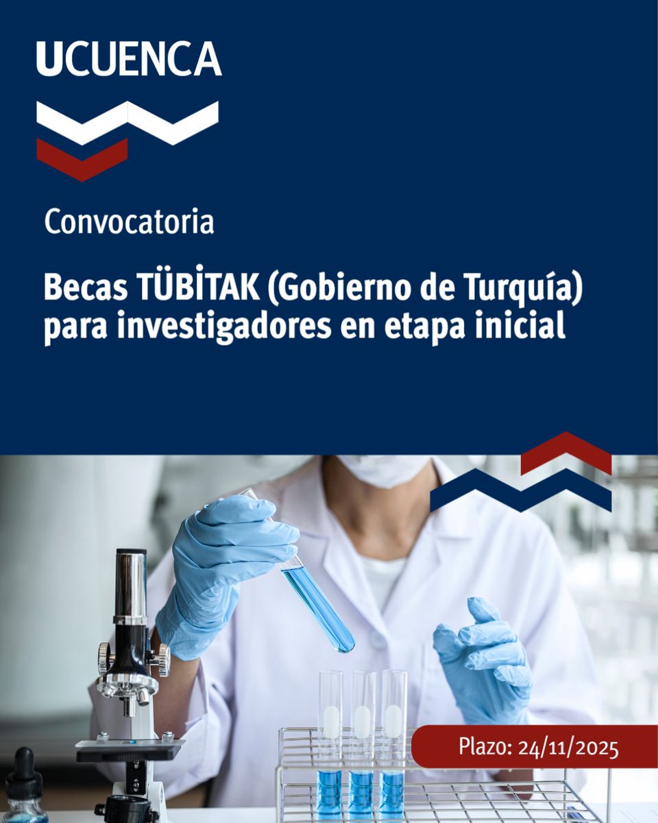 🎓 Convocatoria abierta: TÜBİTAK 2232-B International Fellowship for Early-Stage Researchers 🇹🇷

Apoyo a jóvenes investigadores internacionales para desarrollar proyectos en Turquía (24–36 meses).

🗓️ Plazo: 24 nov 2025
🔗 Info: tubitak.gov.tr/en/scholarship…
