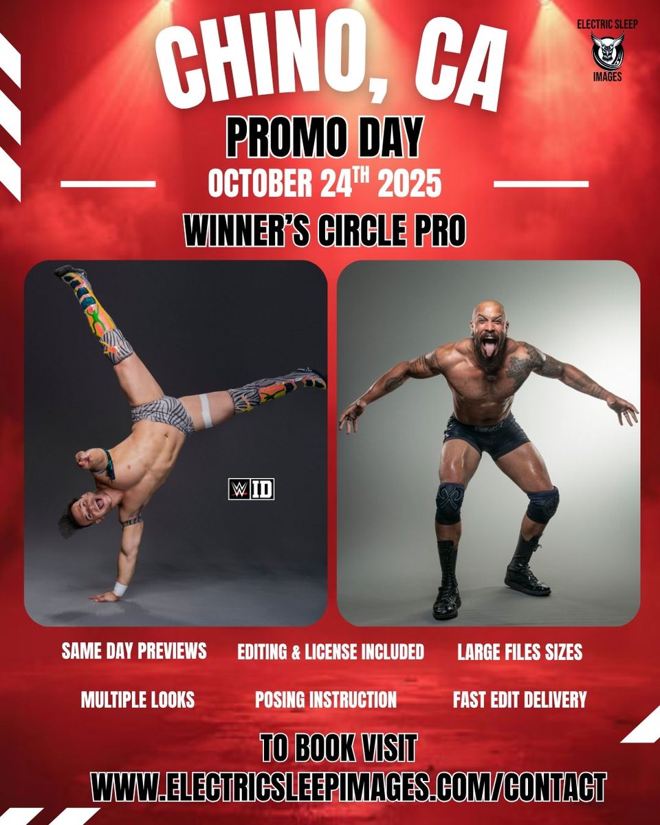 justin cotterell (Electric Sleep Images) (@electricslpim) on Twitter photo 4 huge promo days over the next 2 weeks. If you're with these promotions and want to update your promo photos, this is the time to do it. 
<a href="/unitedwrestling/">United Wrestling Network</a> 
<a href="/TheOfficialROW/">Reality of Wrestling</a> 
<a href="/WinnersCirclePW/">Winner's Circle Pro-Wrestling</a> 4 huge promo days over the next 2 weeks. If you're with these promotions and want to update your promo photos, this is the time to do it. 
<a href="/unitedwrestling/">United Wrestling Network</a> 
<a href="/TheOfficialROW/">Reality of Wrestling</a> 
<a href="/WinnersCirclePW/">Winner's Circle Pro-Wrestling</a>