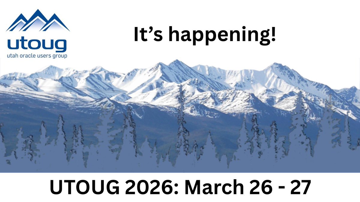 Call for Abstracts is Now Open!

We’re excited to announce that UTOUG Training Days 2026 will take place March 26–27, 2026, at Salt Lake Community College!

utoug.org/training-days-…

#UTOUG #OracleCommunity #TechConference #CallForSpeakers #TrainingDays2026