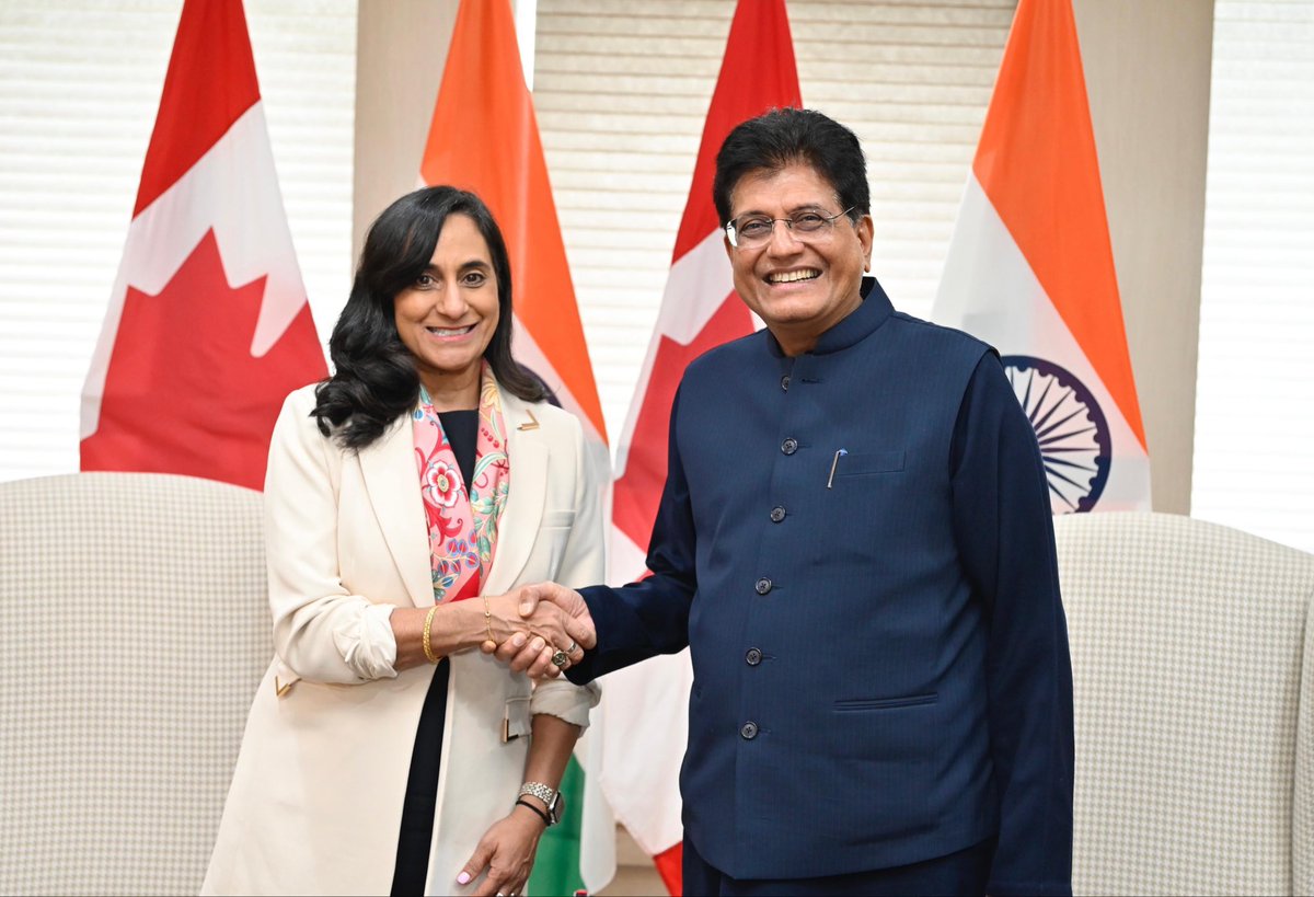 AnitaAnandMP's tweet image. Today, I met with @PiyushGoyal to discuss efforts to foster a balanced and forward-looking economic relationship as part of the renewed Canada–India partnership.
Canada remains committed to creating new opportunities for businesses and workers in both our countries.