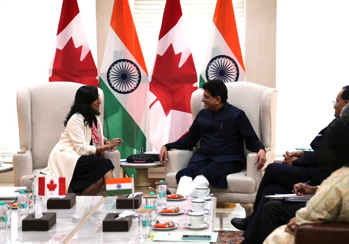 AnitaAnandMP's tweet image. Today, I met with @PiyushGoyal to discuss efforts to foster a balanced and forward-looking economic relationship as part of the renewed Canada–India partnership.
Canada remains committed to creating new opportunities for businesses and workers in both our countries.