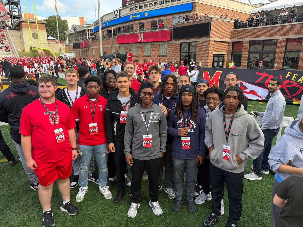 Coach Swann (@teamswann5) on Twitter photo A Few #PatriotPlaymakers visiting <a href="/TerpsFootball/">Maryland Football</a> this weekend! 
Great day and a much needed Team bonding event. #LockedIn Ready To Finish the season strong 🇺🇸💪🏽 <a href="/tj_football/">Governor Thomas Johnson Football</a> A Few #PatriotPlaymakers visiting <a href="/TerpsFootball/">Maryland Football</a> this weekend! 
Great day and a much needed Team bonding event. #LockedIn Ready To Finish the season strong 🇺🇸💪🏽 <a href="/tj_football/">Governor Thomas Johnson Football</a>