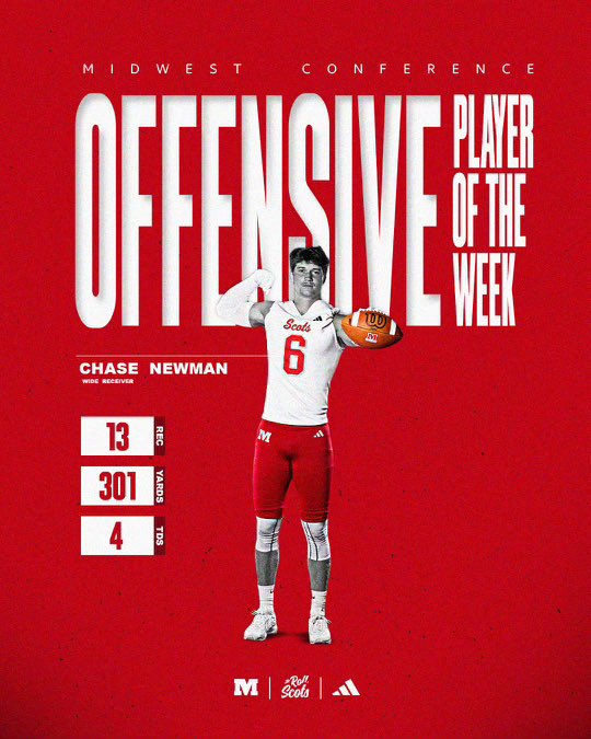 Midwest Conference Offensive Player of the Week! #RollScots