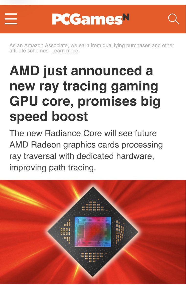 Pirat_Nation's tweet image. AMD announced a new ray-tracing gaming GPU core.
AMD claims its next-gen Radeon GPU will adopt a "brand-new rendering approach" for ray tracing and path tracing in games, using a dedicated hardware block.