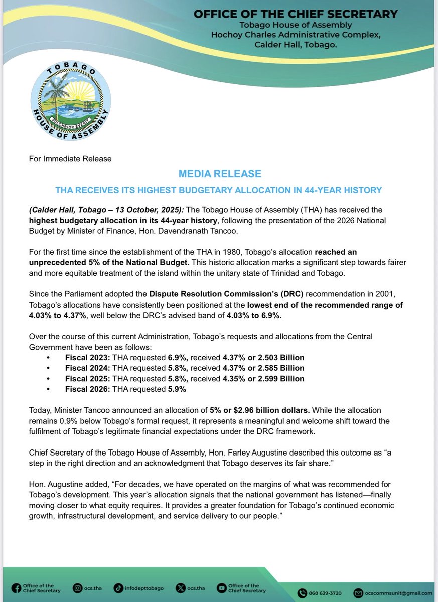 OCS_THA's tweet photo. MEDIA RELEASE 

𝐓𝐇𝐀 𝐑𝐄𝐂𝐄𝐈𝐕𝐄𝐒 𝐈𝐓𝐒 𝐇𝐈𝐆𝐇𝐄𝐒𝐓 𝐁𝐔𝐃𝐆𝐄𝐓𝐀𝐑𝐘 𝐀𝐋𝐋𝐎𝐂𝐀𝐓𝐈𝐎𝐍 𝐈𝐍 𝟒𝟒-𝐘𝐄𝐀𝐑 𝐇𝐈𝐒𝐓𝐎𝐑𝐘 https://t.co/iL0F0qaUHN