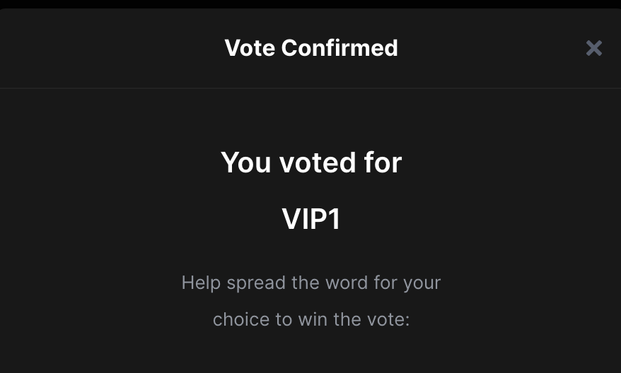 SolanaBrothers's tweet photo. Governance in action. 
Just cast my vote for VIP1 🗳️  @thevaultfinance 
If this hits, remember — I was here before it was cool 😎 https://t.co/KWKVOxnR7H