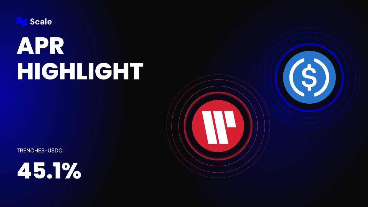 GM Trenches🪖,

Farm with us on Scale.

TRENCHES/USDC - 45.1% APR