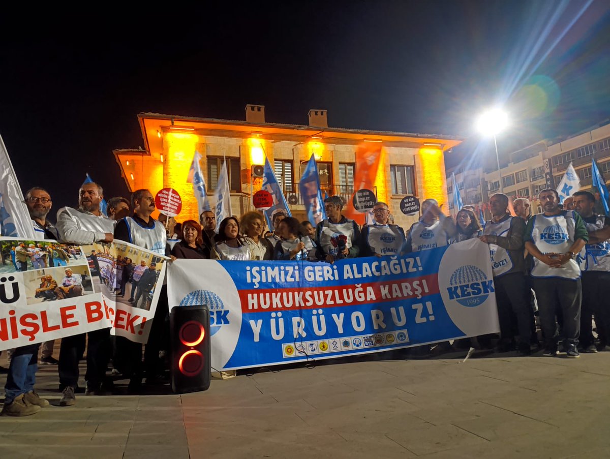 💥 KESK’li İhraçlar Yürüyor!
BEŞ GÜN, YEDİ KENT, TEK SES!

Hukuksuzluğun Karanlığına Karşı:
Adalet, Onur ve Özgürlük İçin.