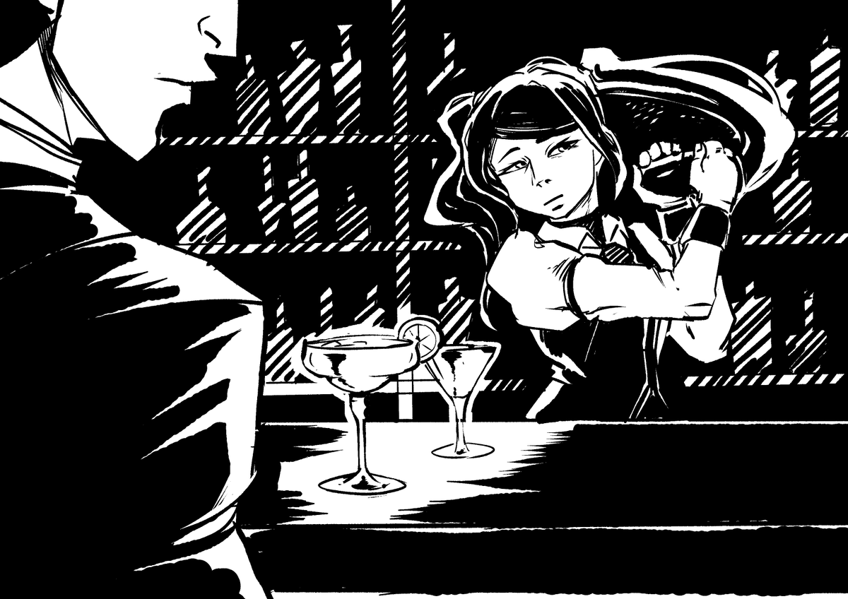 Bizzarrt's tweet photo. Jill is cooking🍸
inktober number 13: drink
#VA11HALLA  #Inktober2025 https://t.co/Yigm5IYdHL