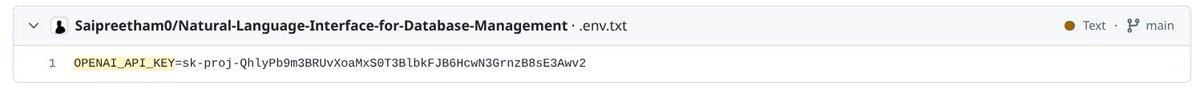 در راستای Vibe Coding، توی گیتهاب OPENAI_API_KEY رو سرچ کنید.