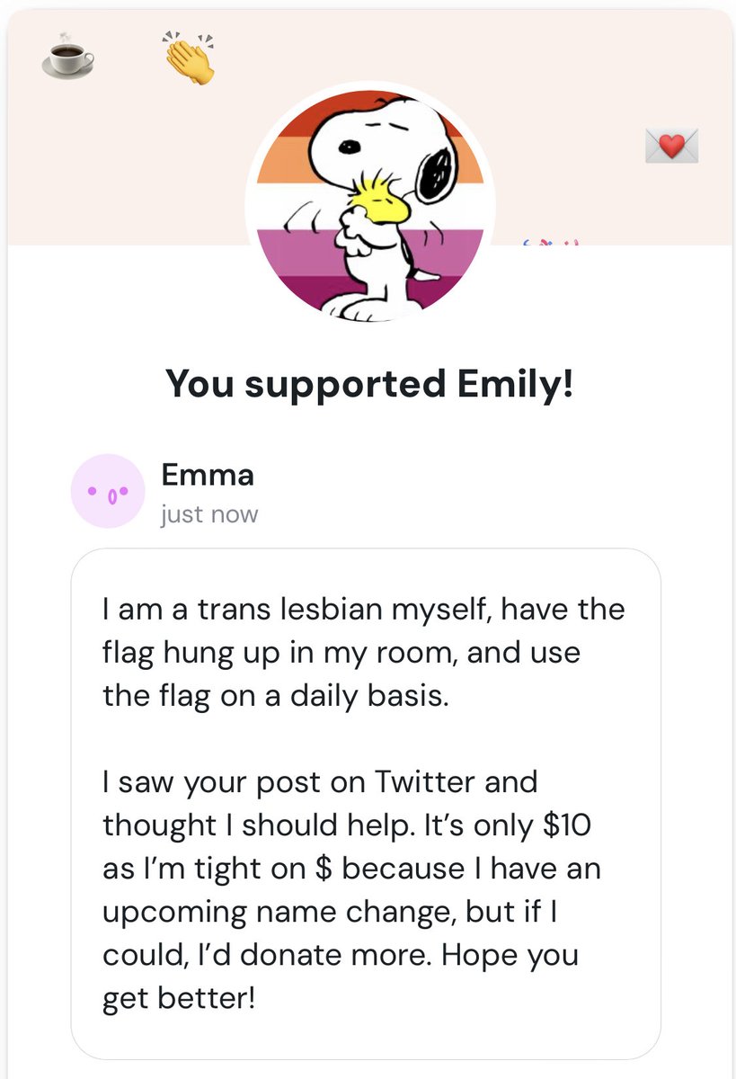 I just supported Emily on Ko-fi! ❤️  Ko-fi.com/home/coffeesho…