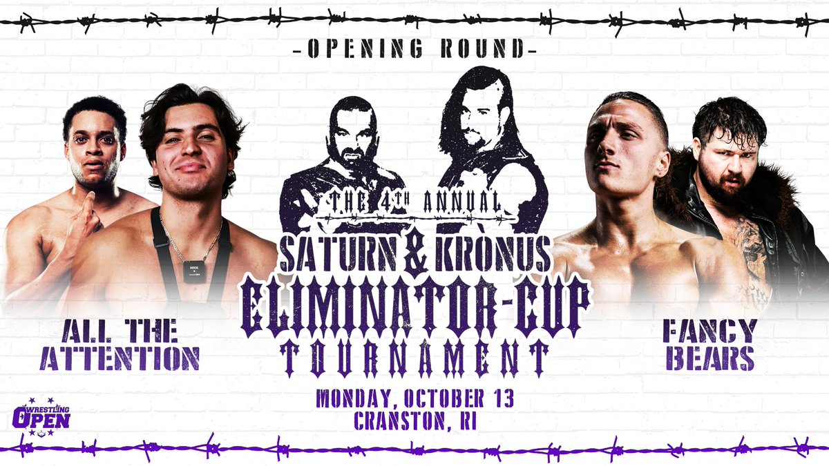 Beyond Wrestling (@beyondwrestling) on Twitter photo MAIN EVENT: Eliminator Cup Round 1 - <a href="/bearbronsonBC/">Bear Bronson</a> & <a href="/FancyRyanClancy/">“Fancy” Ryan Clancy | 「ファンシー」ライアン・クランシー</a> vs. <a href="/nickbattee/">The Focus- Nick Battee</a> & <a href="/thespotlightJZ/">Jose Zamora</a>
Sign up for <a href="/indiewrestling/">IWTV</a> to stream <a href="/WrestlingOpenRI/">Wrestling Open RI</a> live every Monday night at 6:45pm ET!
#WrestlingOpen | <a href="/WrestlingOpen/">Wrestling Open</a> | IWTV.live MAIN EVENT: Eliminator Cup Round 1 - <a href="/bearbronsonBC/">Bear Bronson</a> & <a href="/FancyRyanClancy/">“Fancy” Ryan Clancy | 「ファンシー」ライアン・クランシー</a> vs. <a href="/nickbattee/">The Focus- Nick Battee</a> & <a href="/thespotlightJZ/">Jose Zamora</a>
Sign up for <a href="/indiewrestling/">IWTV</a> to stream <a href="/WrestlingOpenRI/">Wrestling Open RI</a> live every Monday night at 6:45pm ET!
#WrestlingOpen | <a href="/WrestlingOpen/">Wrestling Open</a> | IWTV.live