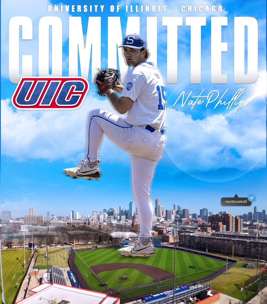 Nate_Phillips27's tweet image. I am overly excited to announce my commitment to @UIC_Baseball to further my academic and athletic career. I’d like to thank my coaches, friends, and family!! #fireupflames🔥
@casey_fair95 @BlueStormBSB @MaxPitchingLab