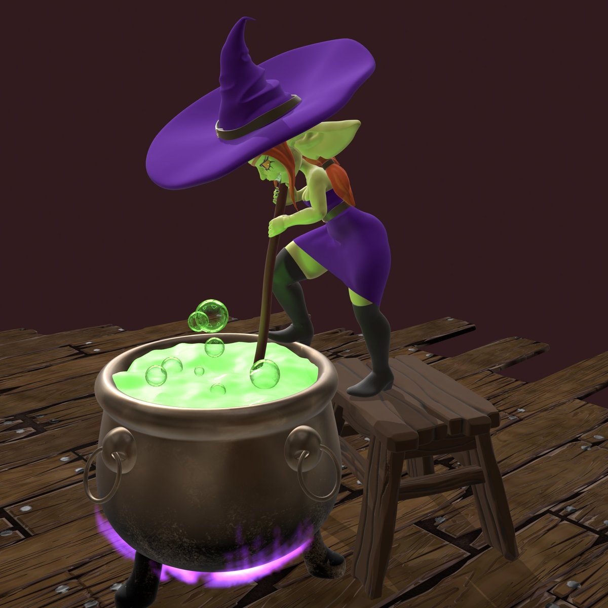 CoadaoModels's tweet image. #gobtober day 13: cauldron
Don't worry about the floor, it's magical fire :^)

 #gobtober2025 #3d #blender #art #goblin #goblingirl #sculpting #digitalart