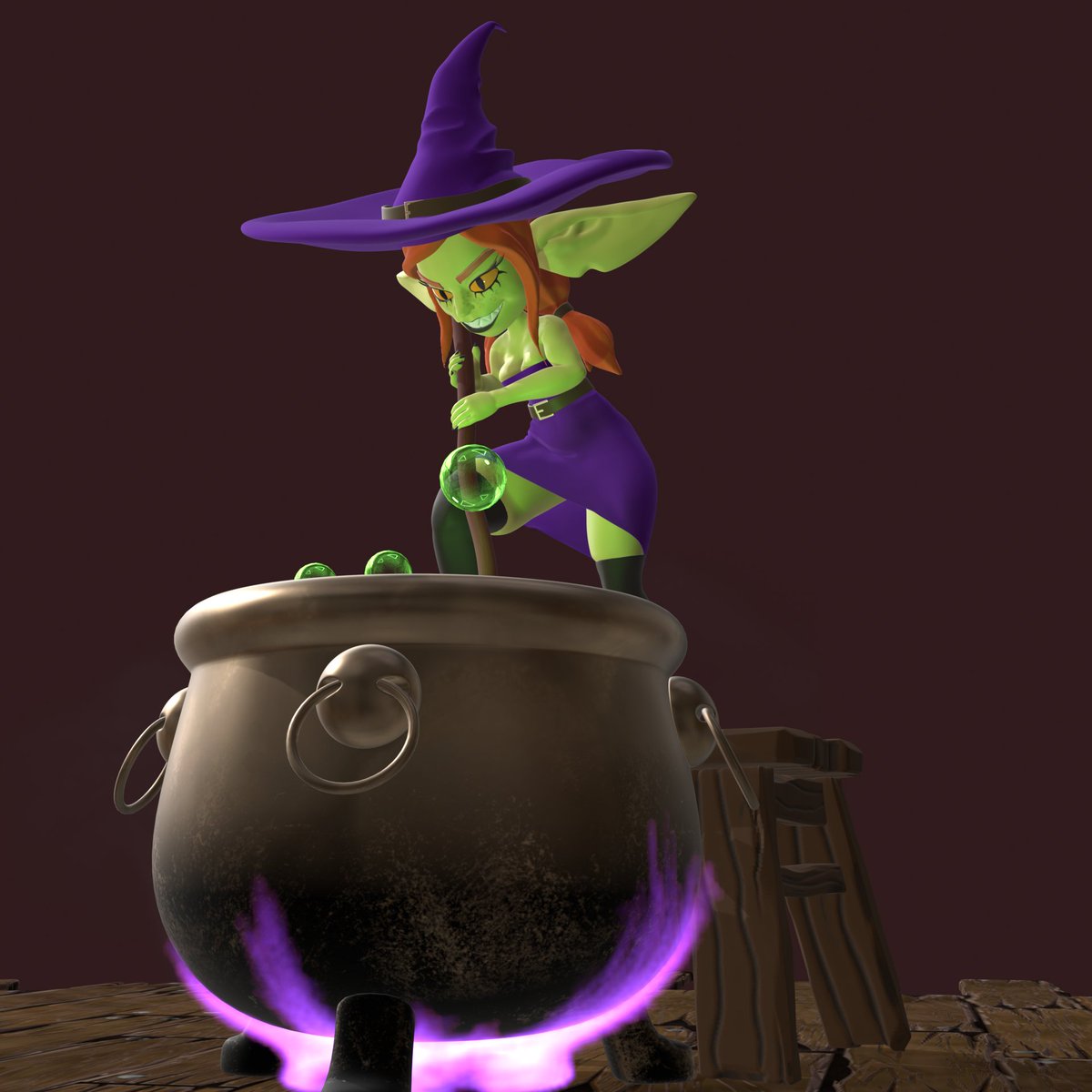 CoadaoModels's tweet image. #gobtober day 13: cauldron
Don't worry about the floor, it's magical fire :^)

 #gobtober2025 #3d #blender #art #goblin #goblingirl #sculpting #digitalart
