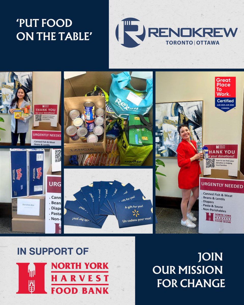 On a week when many of us gather for Thanksgiving, we’re grateful for everyone who helped us 'Put Food on the Table'.

Krews stopped by reception before heading to site, subs popped in between jobs, clients added a little extra to their grocery runs, and friends who live further