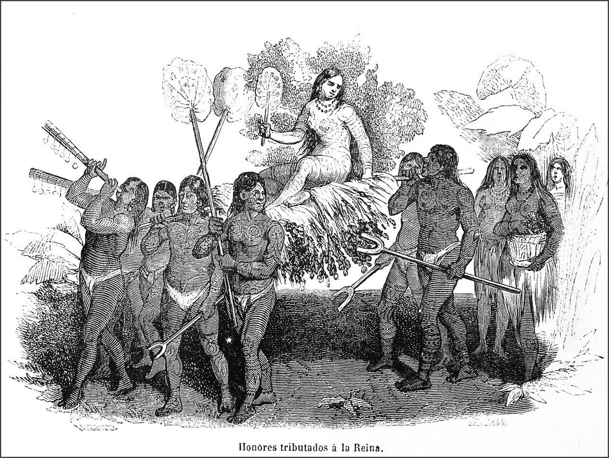 sirenaswims_'s tweet image. today I want to honor Anacaona who was a female chief in Dominican Republic (Ayiti-Bohio), specifically the chiefdoms Maguana/Jaruaga. Her name means “golden flower.” Anacaona was known as kind, talented/creative (singing songs, making music), soft spoken + incredibly respected.