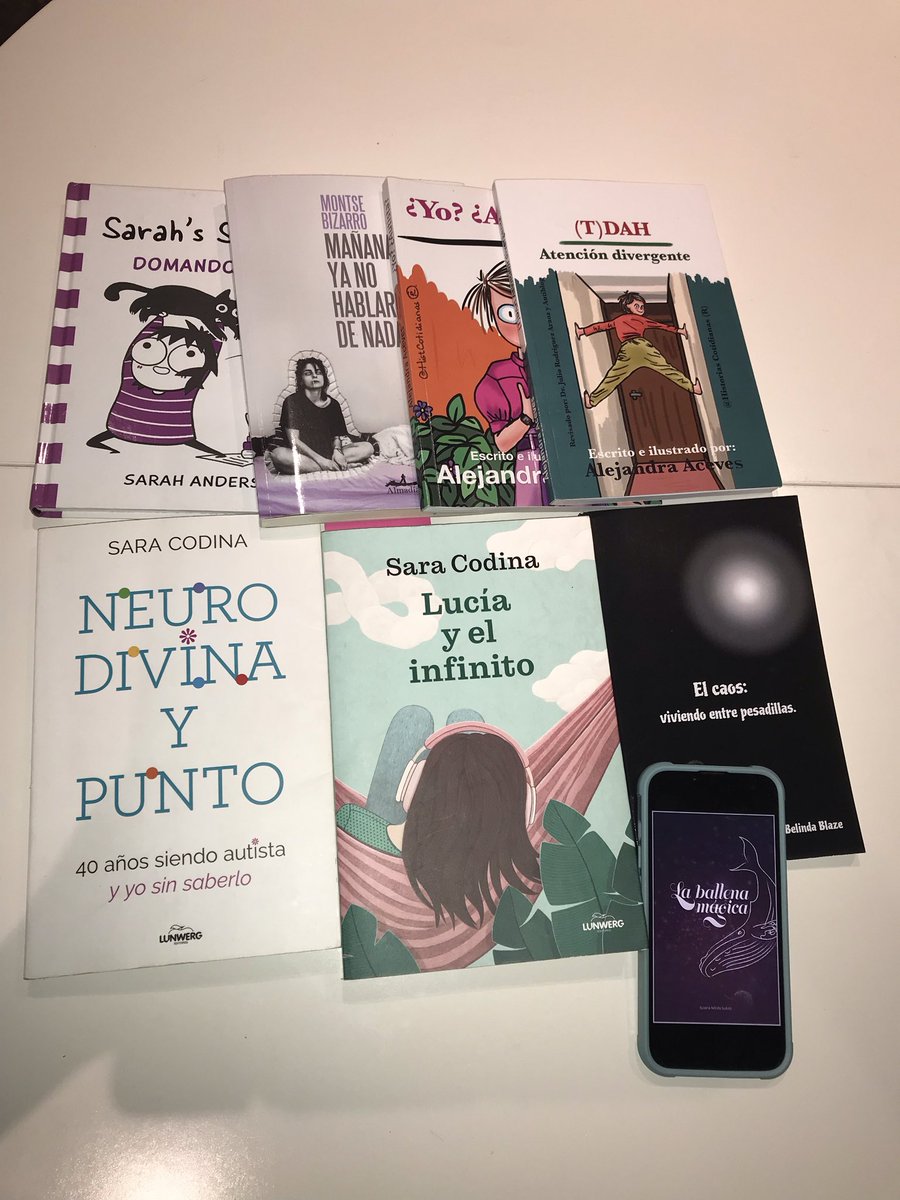 #diadelasescritoras 
Aquí va un poco de mis libros:
<a href="/mujeryautista/">Sara Codina</a> <a href="/montsebizarro/">Montse Bizarro Amat</a> <a href="/HistCotidianas/">Historias Cotidianas</a> <a href="/QuesadaBelinda/">Belinda Blaze</a>, <a href="/AkashaFree/">Susana Nérida Suárez</a>. El resto los tengo online que me gusta leer en Kindle 🙌