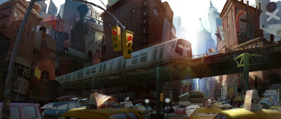hieywieyneue's tweet image. thinking about the concept art for the cancelled cars spinoff called metro