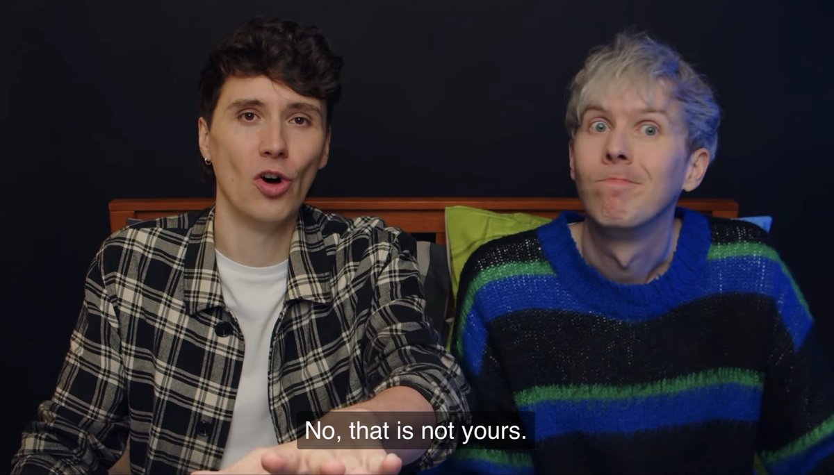 CLAREM0NTDIAZ's tweet image. key thing to take away from the dan and phil video is this. this one sentence right here.