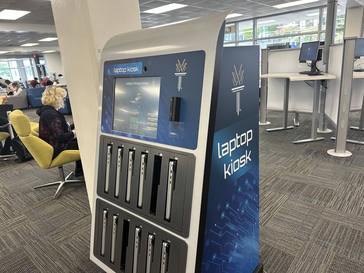 WakeTechPrez's tweet image. Laptop kiosks are a new way @waketechcc is “rallying” around our students. Students can now easily check out laptops for a 3-hour loan using their Wake Tech ID cards. #ReachAndRally