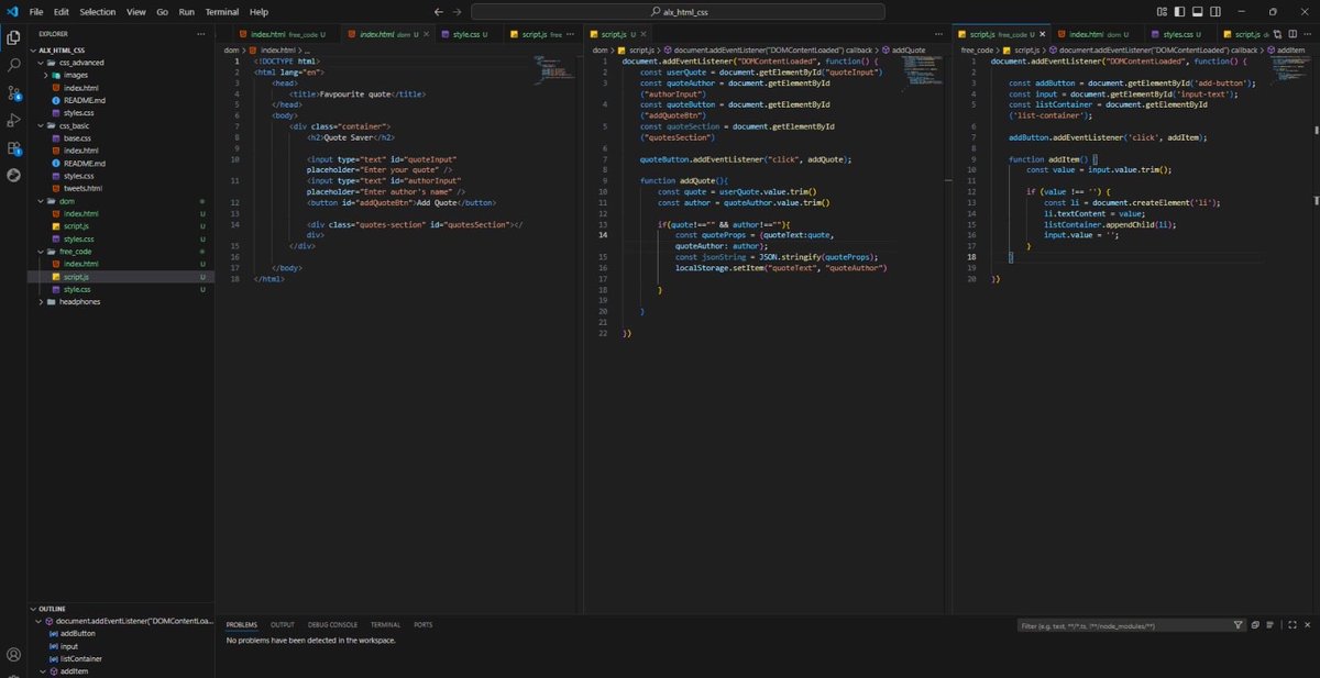 nkeiruka_iweala's tweet image. Day 31 of #100DaysOfCode
Worked on a DOM manipulation task, still exploring web storage and JSON.
Takeaway: Each day comes with new discoveries and small wins
Challenge: Lost motivation a bit after debugging
#LearnInPublic #DevCommunity