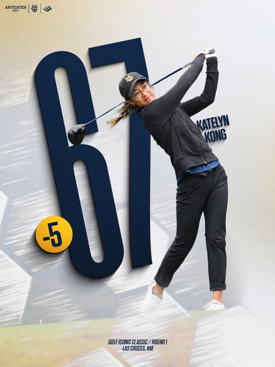 Katelyn Kong fired a 6️⃣7️⃣ in the first round of the Golf Iconic Classic! Her score is tied for 6th best in UCI history, and the team's round of 284 is tied for fourth lowest in program history!

#TogetherWeZot | #RipEm