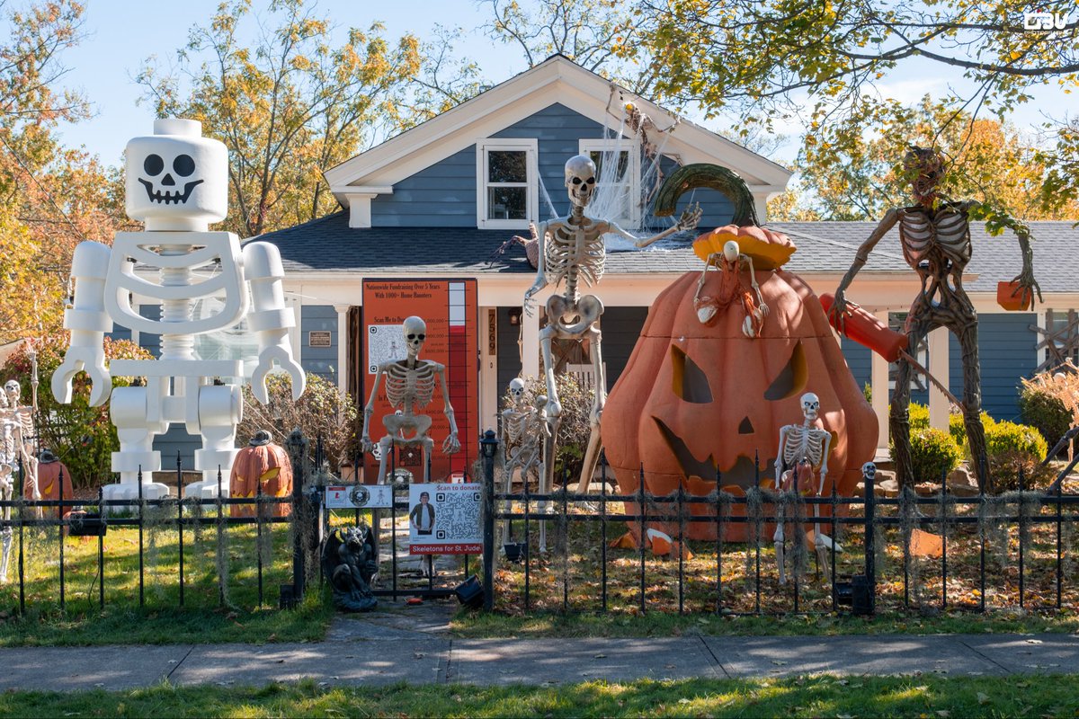 The madman, Alan Perkins, is back at the Halloween decor! This year it comes in the form of a GIGANTIC lego skeleton! Every year his creations on River Road in Olmsted Falls get crazier and crazier! Thanks for continuing to add decorations year after year for all of us to enjoy!