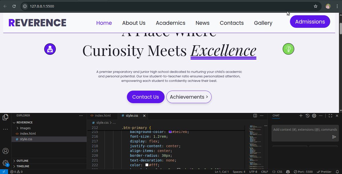 homin_X_dev's tweet photo. First part of a school website I’m designing — focusing on clarity, easy navigation, and a warm first impression.
Navbar + hero section so far ✨
#WebDevelopment #FrontendDev #BuildInPublic https://t.co/SQqWJkKwai