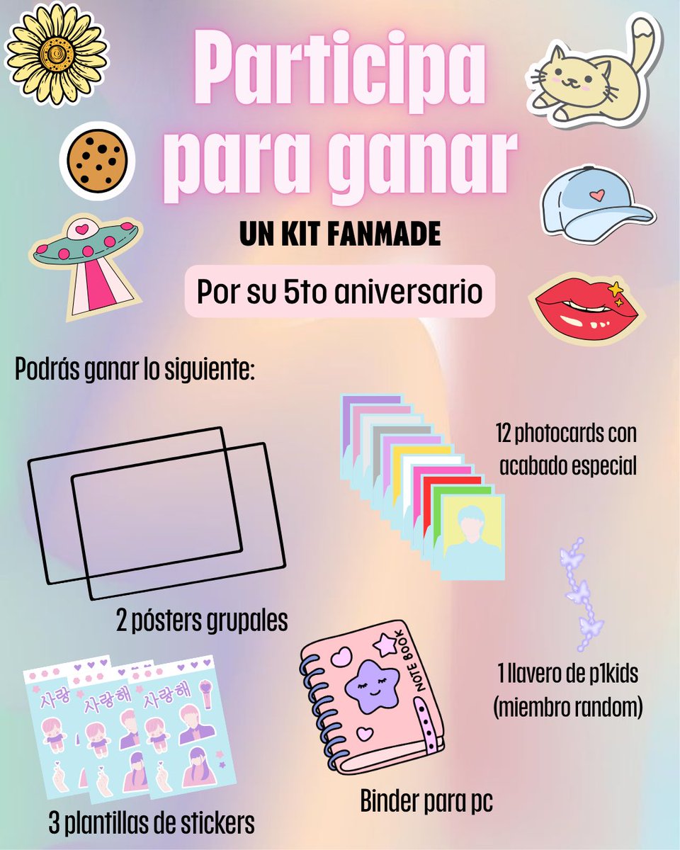 Mexikoreano68's tweet photo. ¡Participa para ganar un paquete Fanmade de P1Harmony por su 5to aniversario!

*Válido únicamente para todo México*

Abajo los requisitos ✨

#giveaway #p1harmony #p1ece #p1harmony_5to_aniversario https://t.co/CDElseivqF