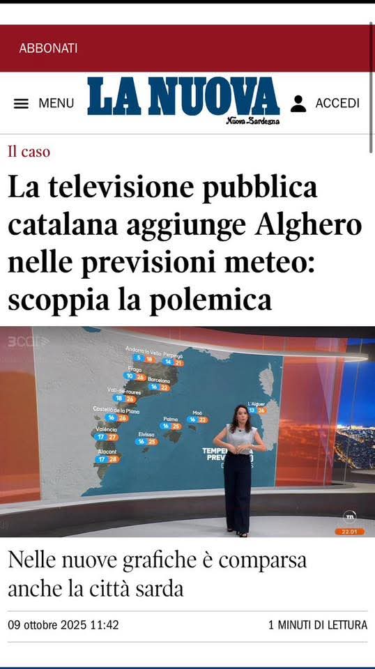 Nessuna polemica! L'Alghero è catalana! Fa parte dei paesi catalani!!!