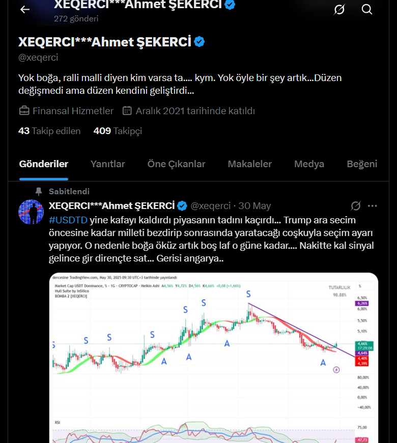 #BTCUSDT #btc #Bitcoin #Altcoins #ETH #Solana #avax  30 mayısta yazdık düzen ve düzülen değişmedi düzen kendini geliştirdi diye.. Hala boğa lafını kullanarak insanları düzme  ve onların sırtından para kazanma derdinde olan şerefsizler sözüm size: hoş sizde şeref yok ki söze de