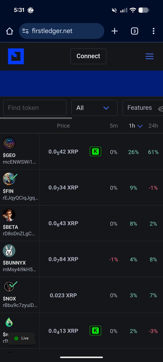 <a href="/geo_wars/">GEO WARS</a> on the top gainer on the 1 hour of First Ledger!! $GEO 

firstledger.net
