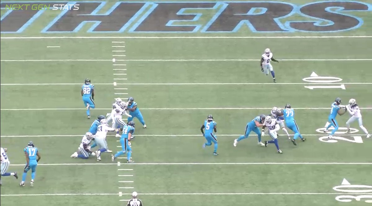 Alright let's go and see where the Cowboys run defense struggled against the Panth- Oh my God