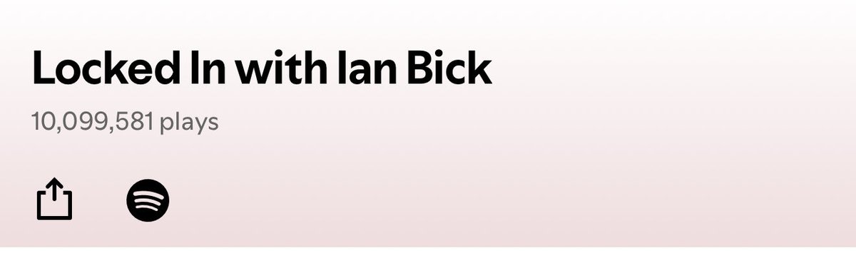 Locked In has passed 10 million plays on Spotify 🙏❤️