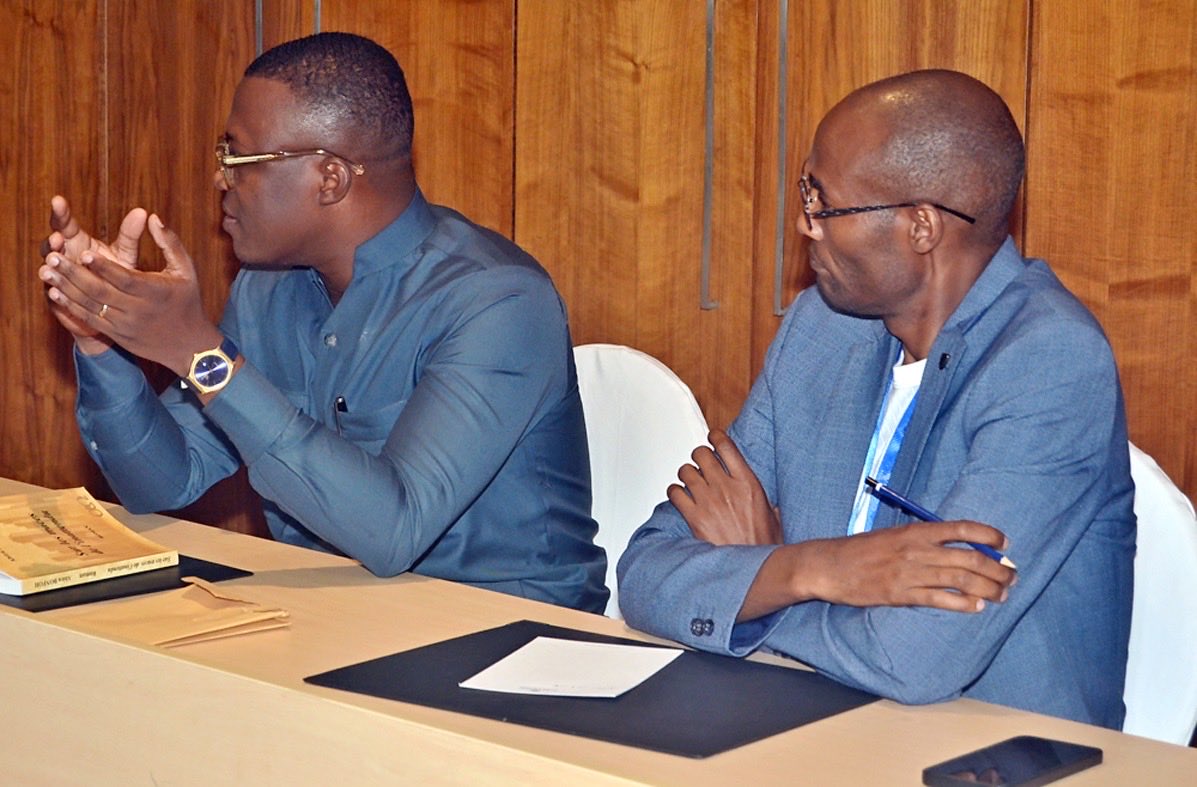 After #LPSF2025 , the chairman of <a href="/LomePSF/">Lome Peace and Security Forum</a>  Mr. Abdisaid Muse Ali and I had a productive exchanges with a youth.   We encourage #African #youth to engage more actively in promoting #peace and
#security on the continent, through #national and #transnational initiatives of