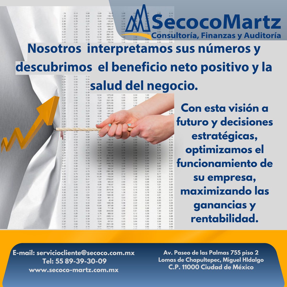 SecocoMartz's tweet photo. Los servicios de auditoría que ofrecemos no solo expresan una opinión acerca de los estados financieros; además, brindan a nuestros clientes un entendimiento más preciso de las fortalezas y debilidades de su empresa, y  eficacia de áreas esenciales, sistemas de control interno. https://t.co/MBxtAhdcGu