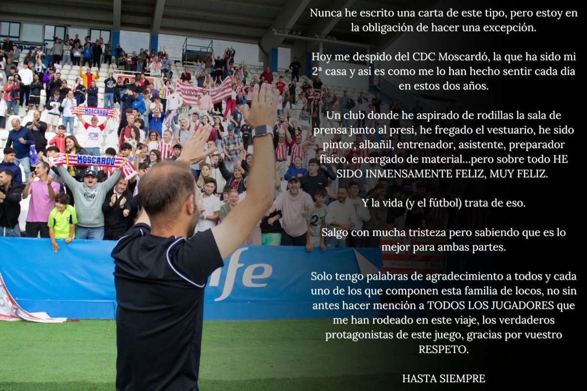 Infinitas 𝐆𝐑𝐀𝐂𝐈𝐀𝐒 CDC Moscardó.

Ha sido un placer formar parte de tu Historia.