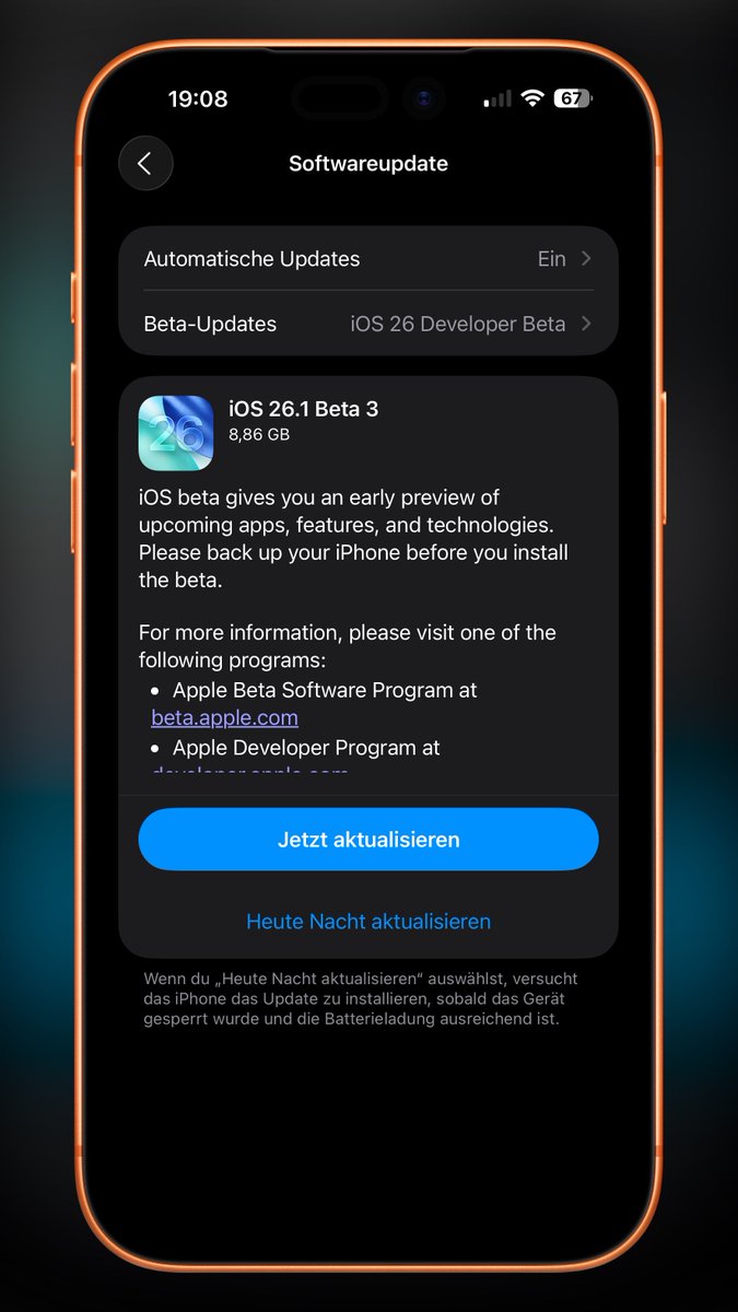 metacom79's tweet image. iOS 26.1 Beta 3 wurde gerade veröffentlicht ✨