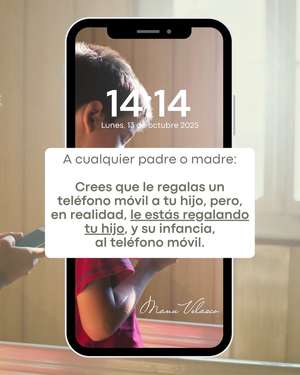 Nuevo post en mi blog: “No es un móvil lo que le regalas… es mucho más”. 👉 elblogdemanuvelasco.com/2025/10/no-es-…