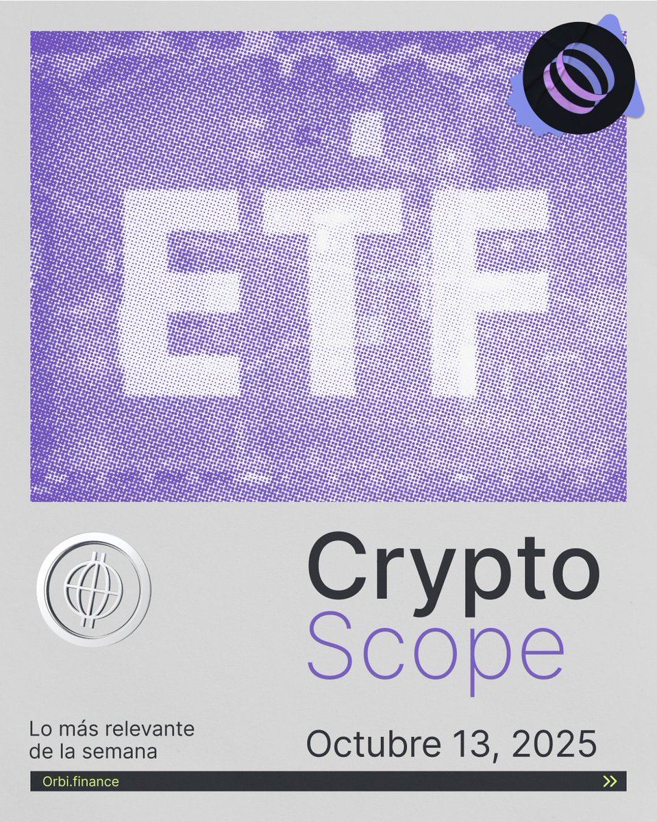 orbi_finance's tweet image. Crypto Scope Weekly 🌍

💰 Los ETFs cripto marcan récord, atrayendo casi $6 mil millones de USD en inversión.

📈 Bitcoin alcanza un nuevo máximo histórico, superando los $125,000 USD.

🇧🇷 Mineros de criptomonedas llegan a Brasil, aprovechando el exceso de energía limpia.…