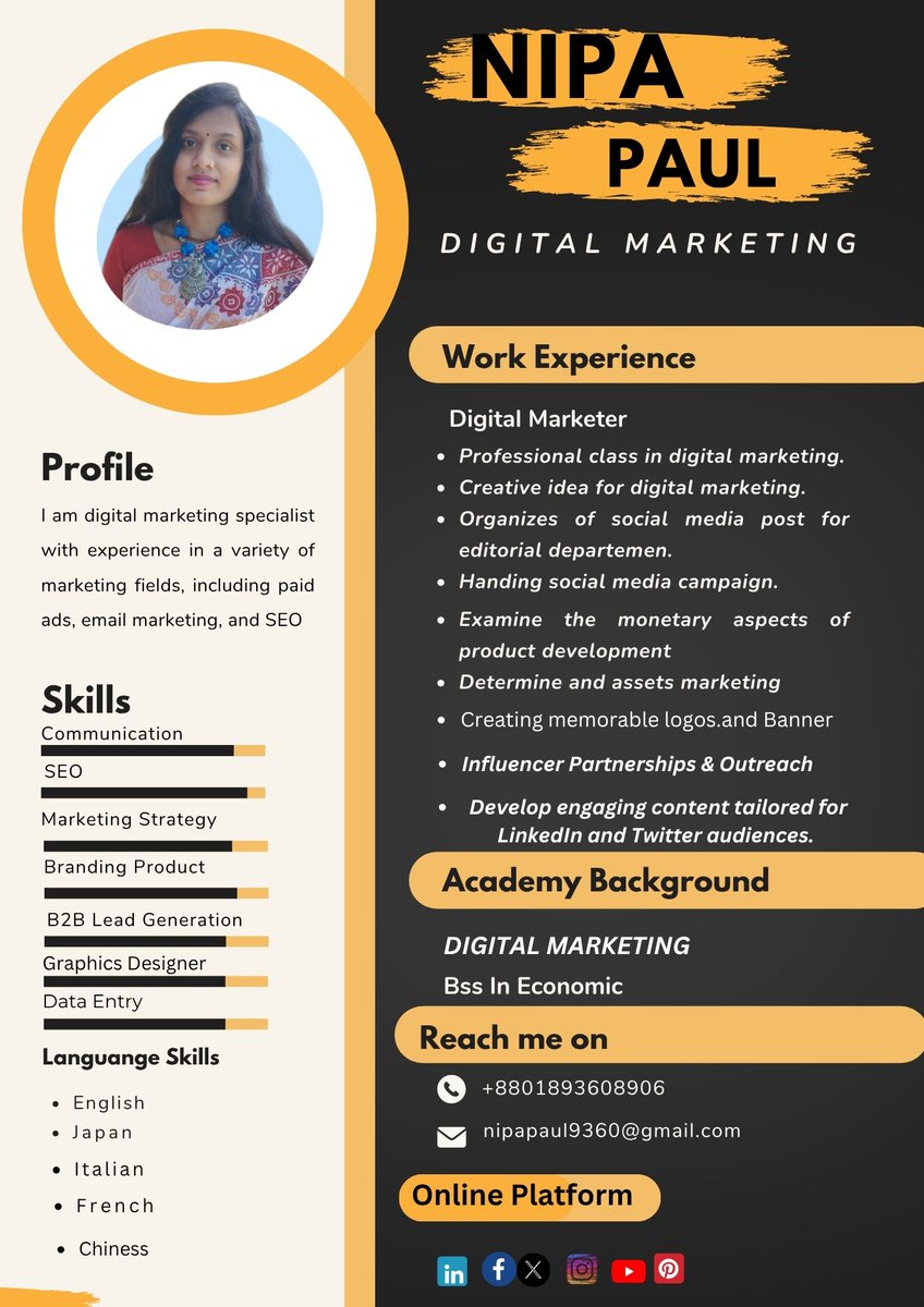 NipaPaulnipu's tweet image. Digital Marketing Services. 

#socialmediamarketing  #seo #ContentCreation
#DataEntry #UniteTheKingdom #usacricket #UnitedStates #FIFAWCQ2026 #sstvi #businesidea
